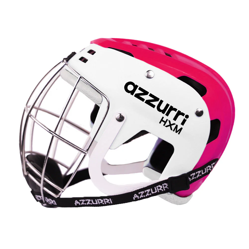 Azzurri HXM Hurling / Camogie Helmet - Pink|White