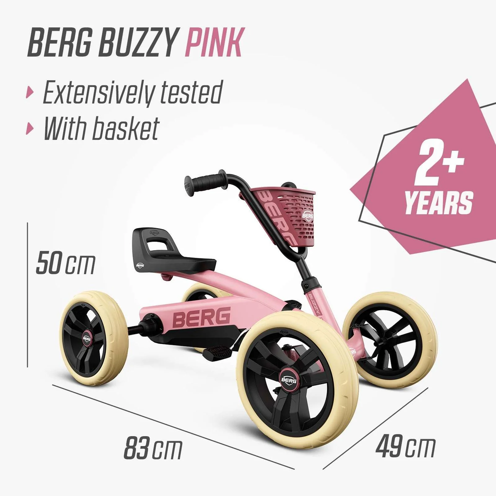 BERG Buzzy Pink Go-Kart - Image 5