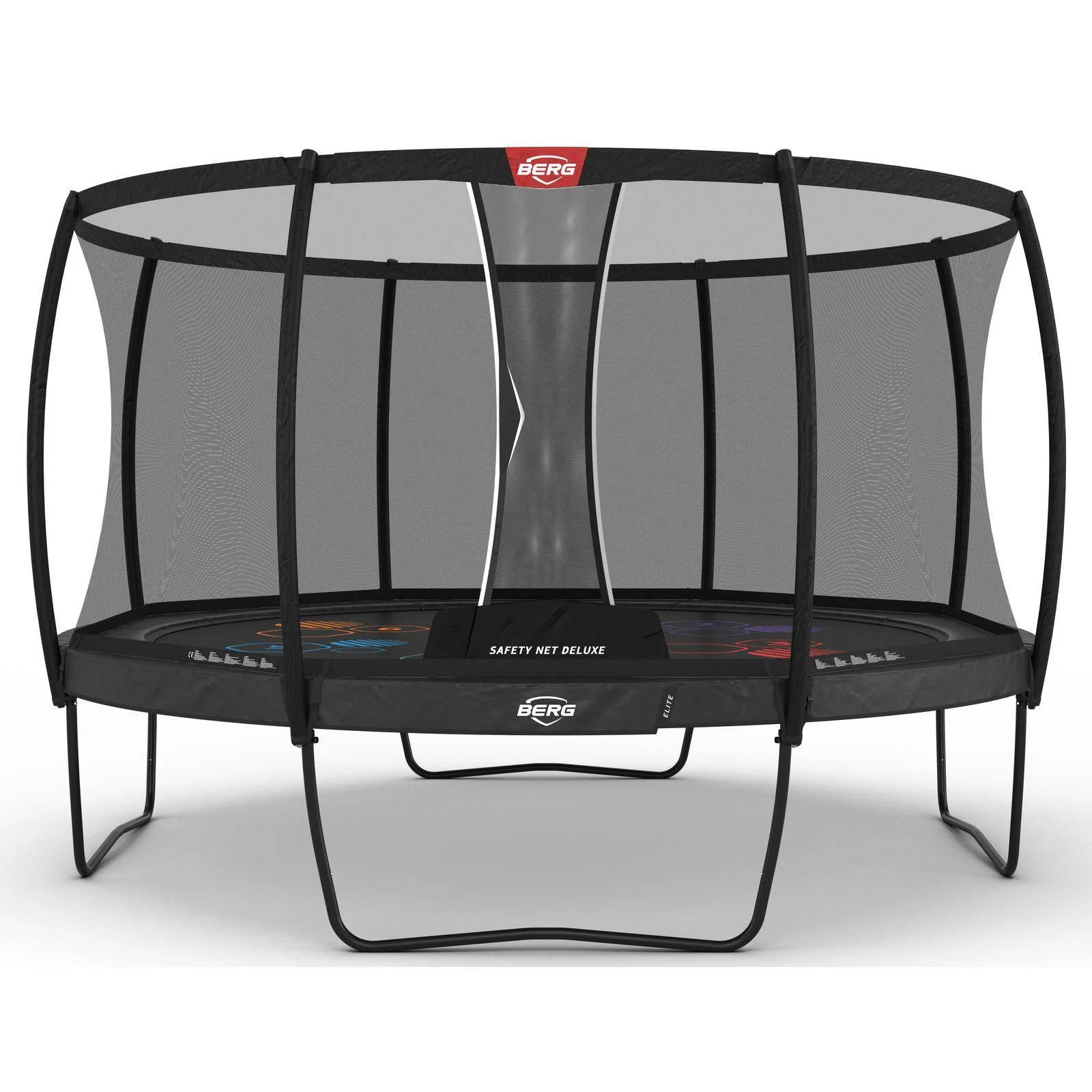 BERG Elite Regular 430 Trampoline Grey Levels + Safety Net Deluxe
