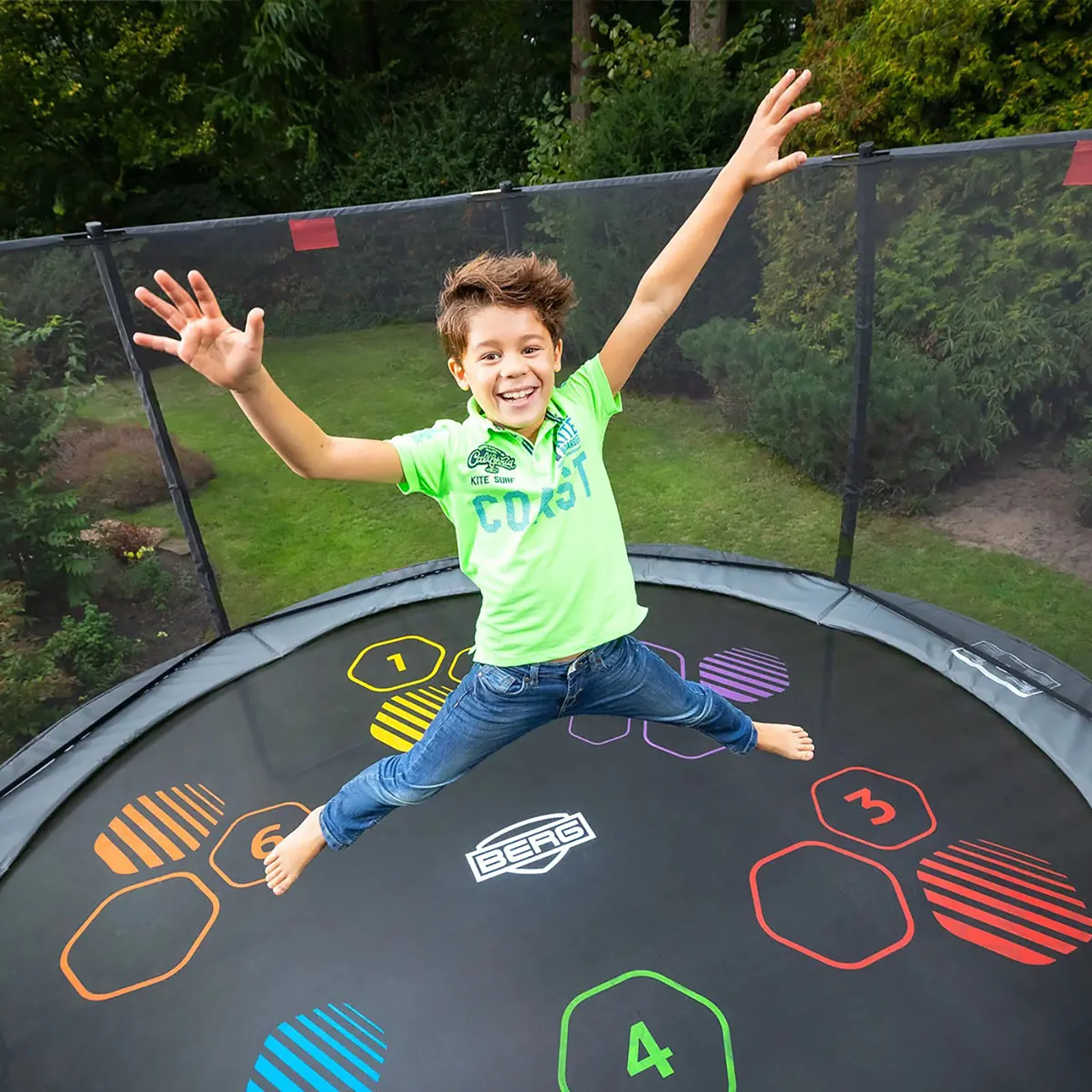 BERG Elite Regular 430 Trampoline Grey Levels + Safety Net DLX XL - Image 2