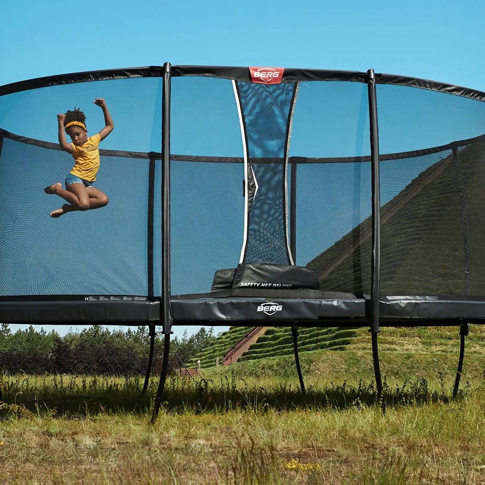 BERG Grand Champion Regular 350 Trampoline Grey + Safety Net Deluxe - Image 2