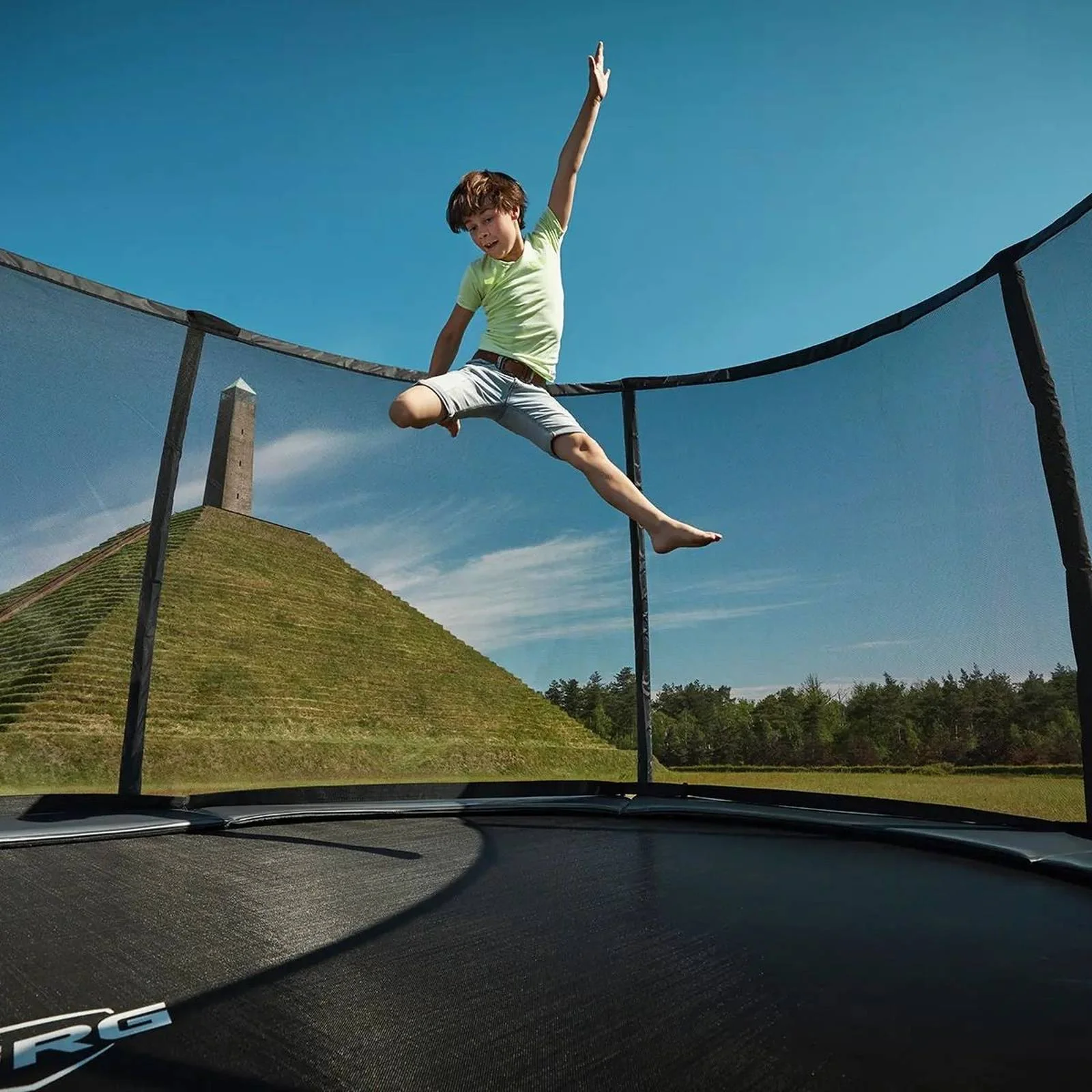BERG Grand Champion Regular 520 Trampoline Grey + Safety Net DLX XL - Image 3