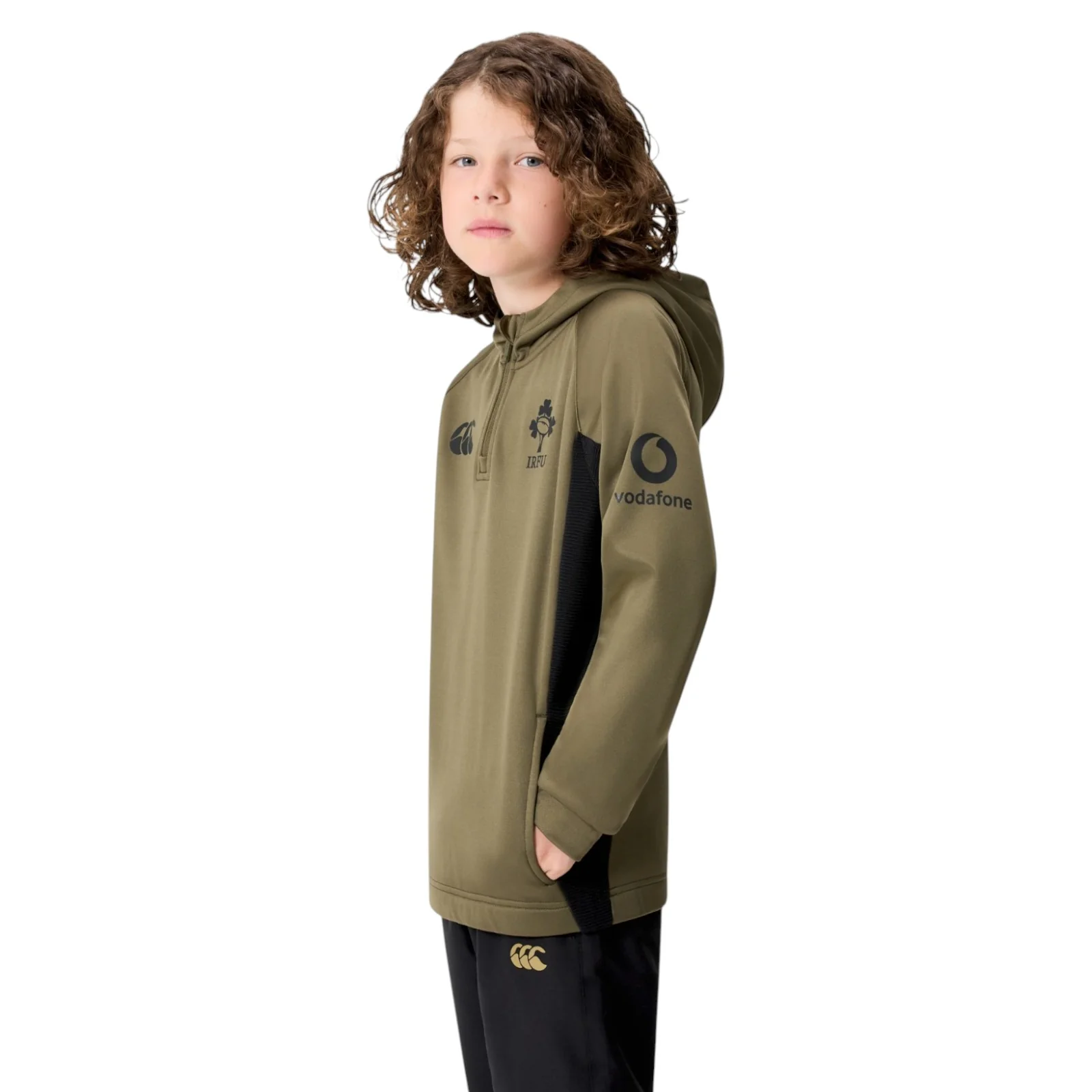 Canterbury IRFU Ireland Rugby Team Half-Zip Kids Training Hoodie - Image 3