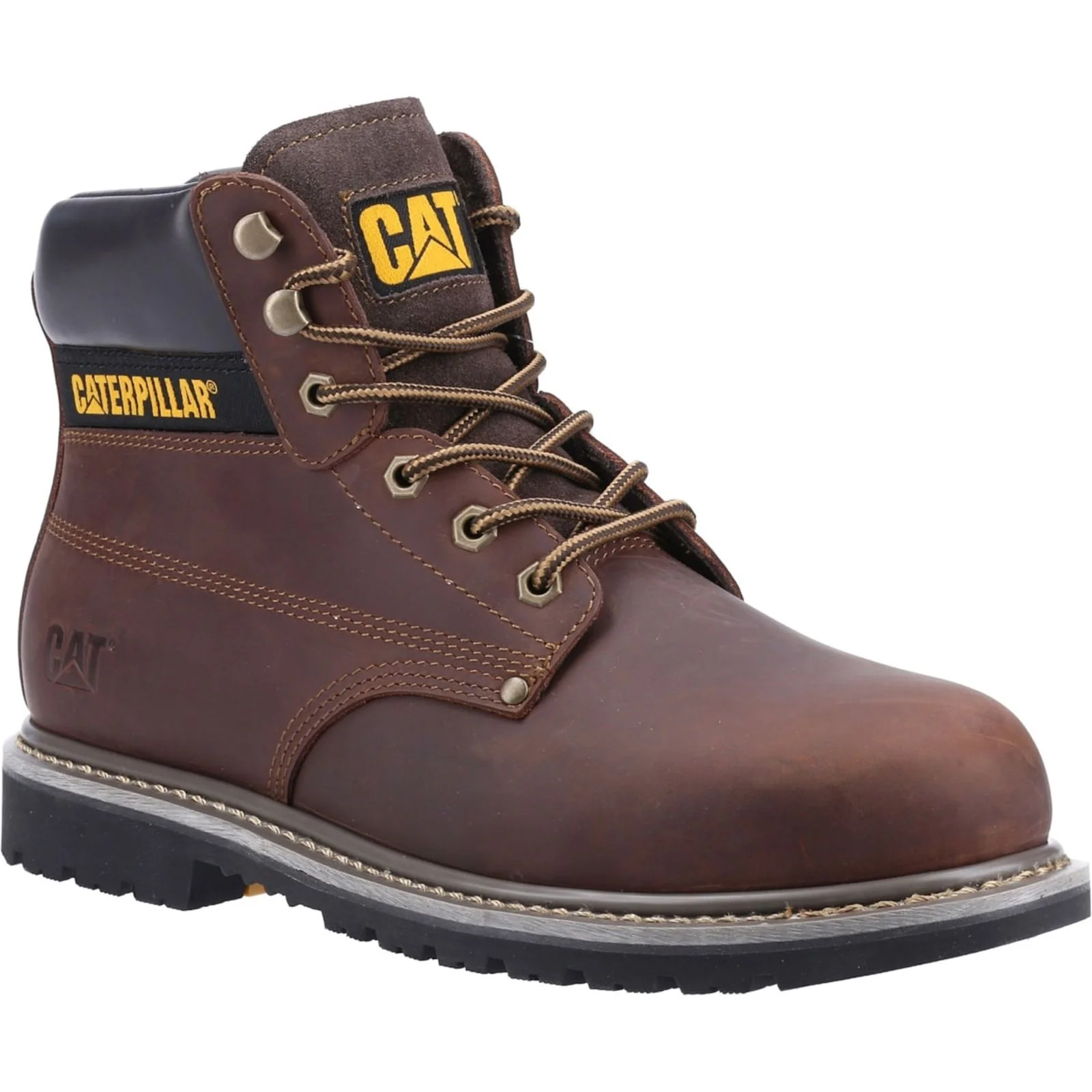 Caterpillar Mens Powerplant S3 GYW Safety Boot Brown - Image 4