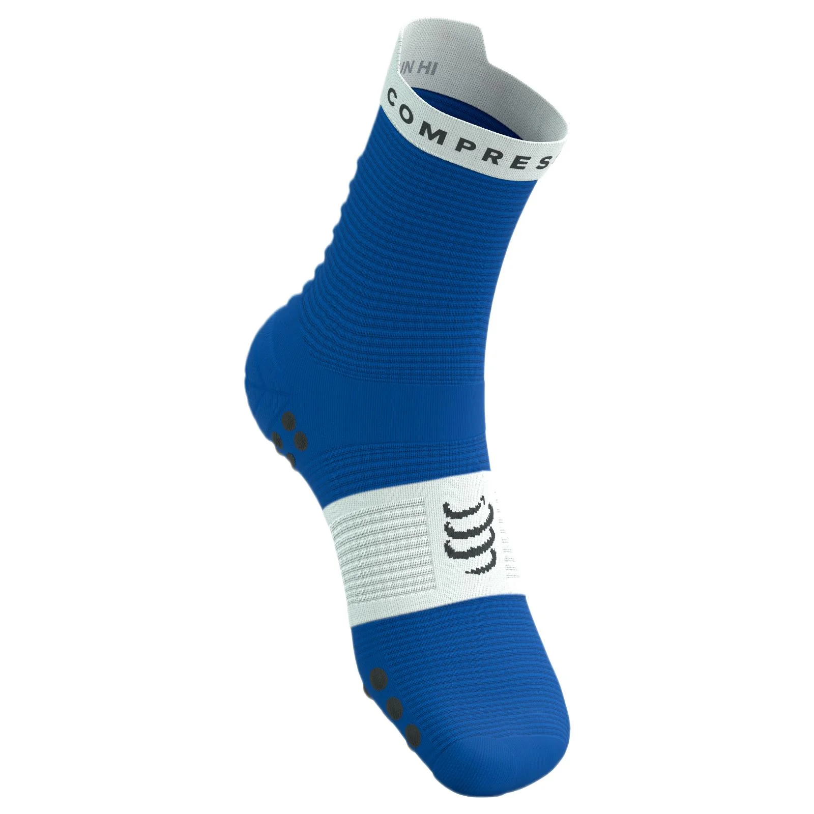 Compressport Pro Racing V4.0 Run High Socks - Blue / White - Image 2