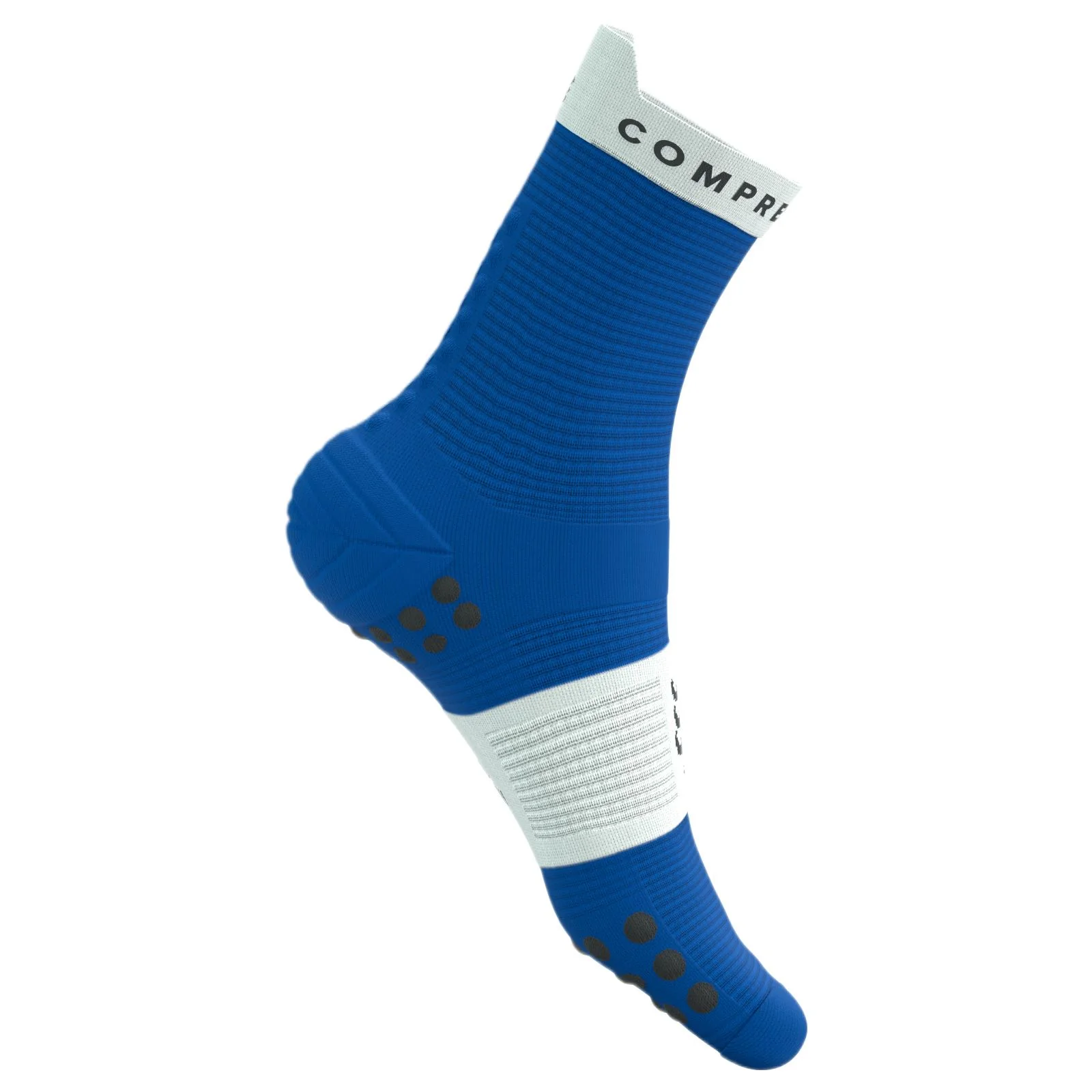 Compressport Pro Racing V4.0 Run High Socks - Blue / White - Image 3