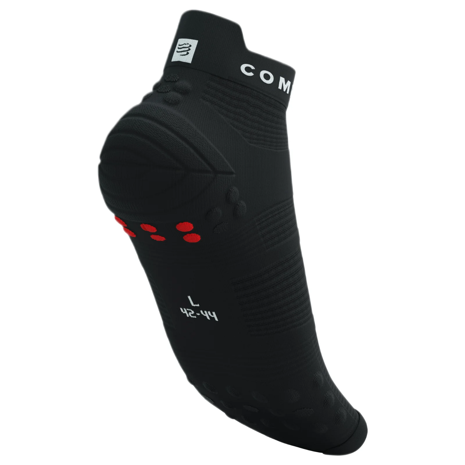 Compressport Pro Racing V4.0 Run Low Socks - White/Blue/Green - Image 4