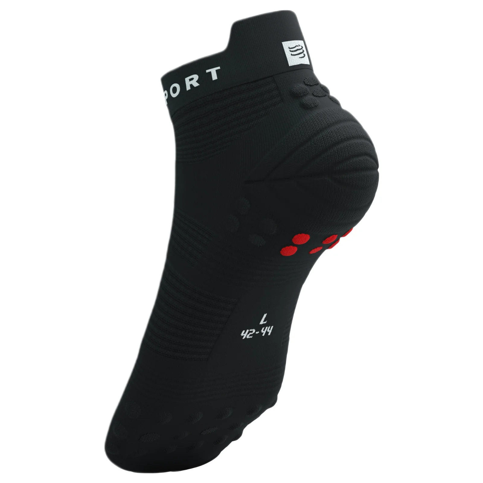 Compressport Pro Racing V4.0 Run Low Socks - White/Blue/Green - Image 7
