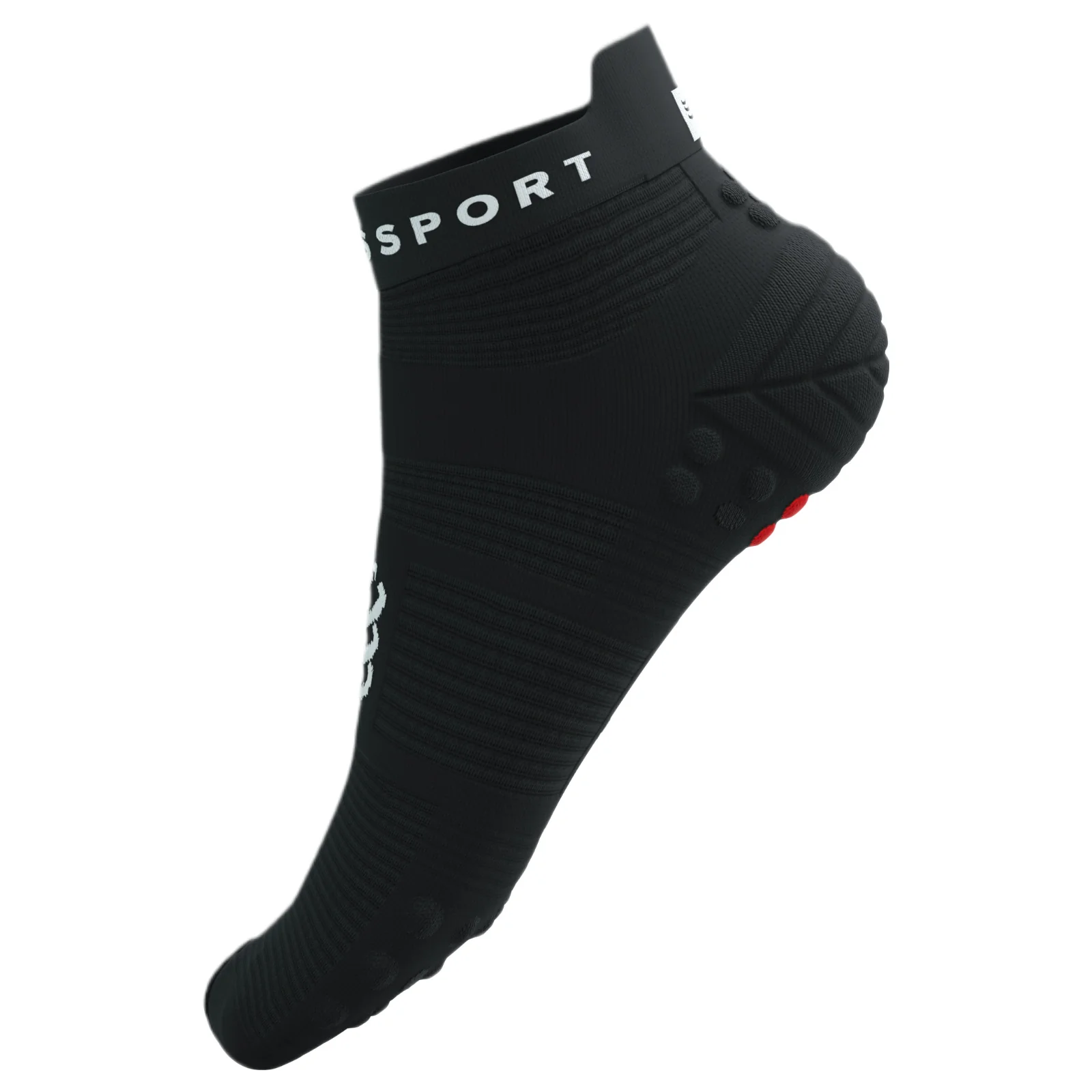 Compressport Pro Racing V4.0 Run Low Socks - White/Blue/Green - Image 8