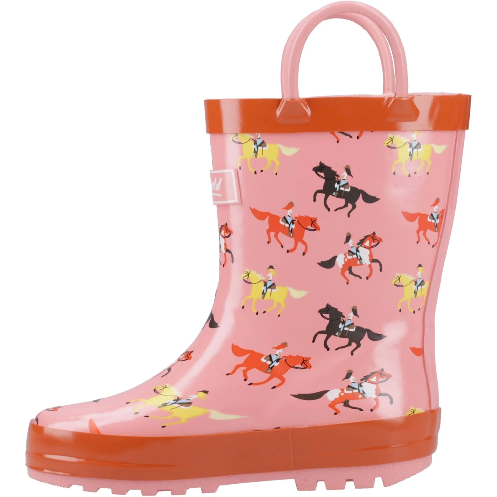 Cotswold Junior Kids Puddle Waterproof Pull On Boot Horses - Image 2