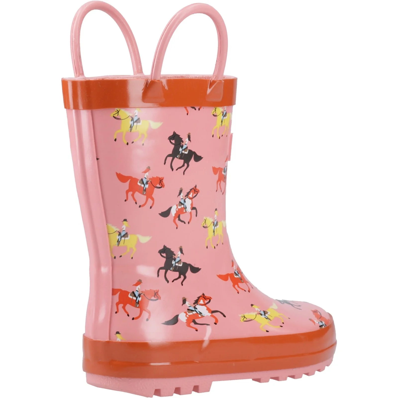 Cotswold Junior Kids Puddle Waterproof Pull On Boot Horses - Image 4