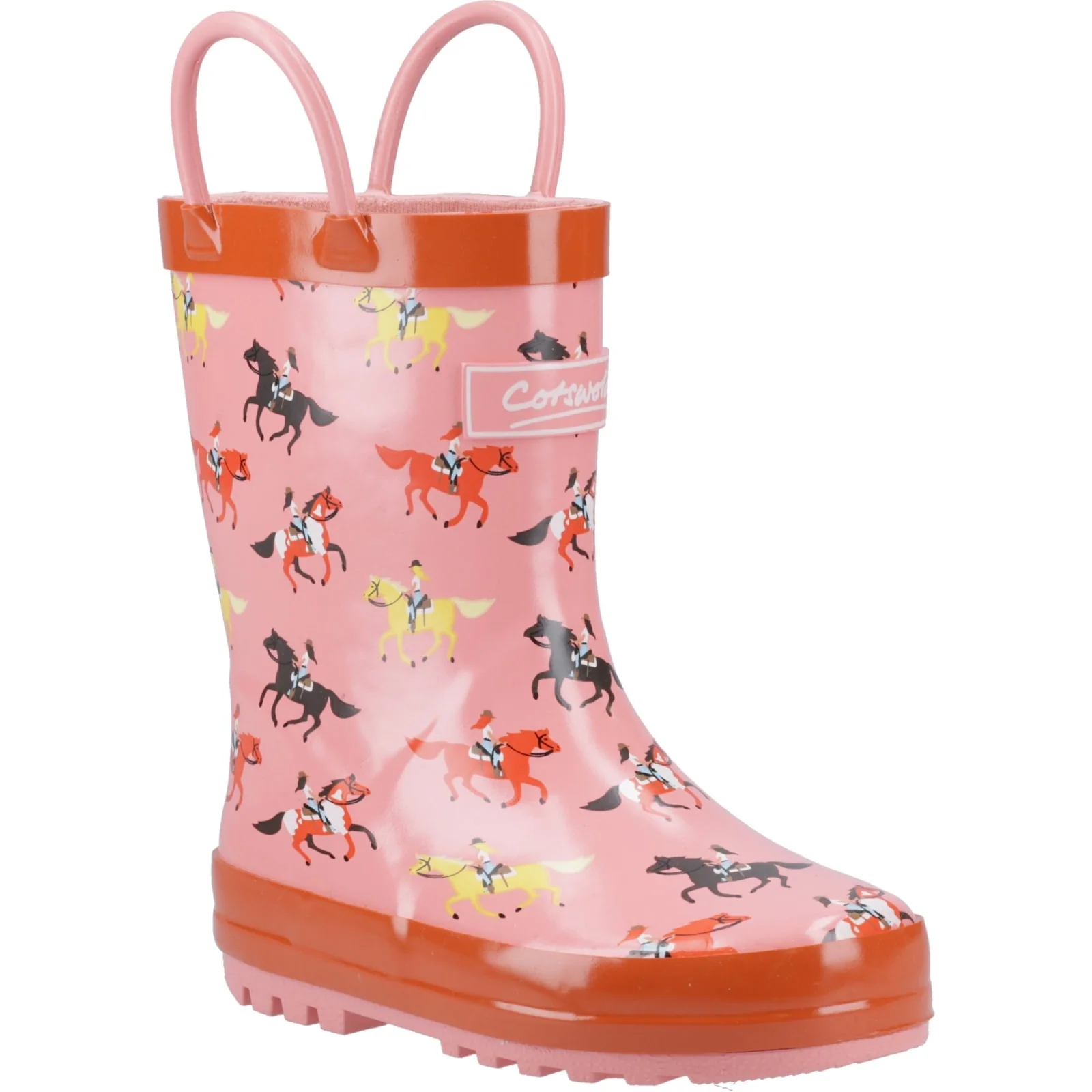 Cotswold Junior Kids Puddle Waterproof Pull On Boot Horses - Image 5