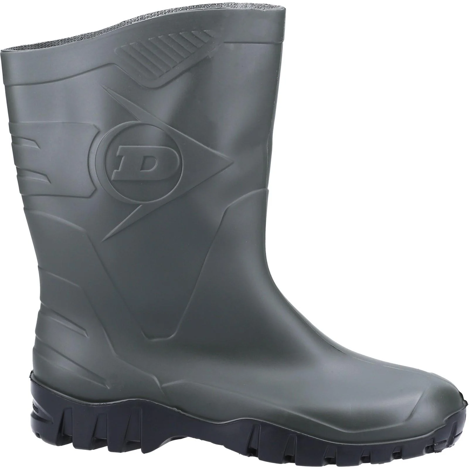 Dunlop Mens Dee Calf Length Wellington Dark Green
