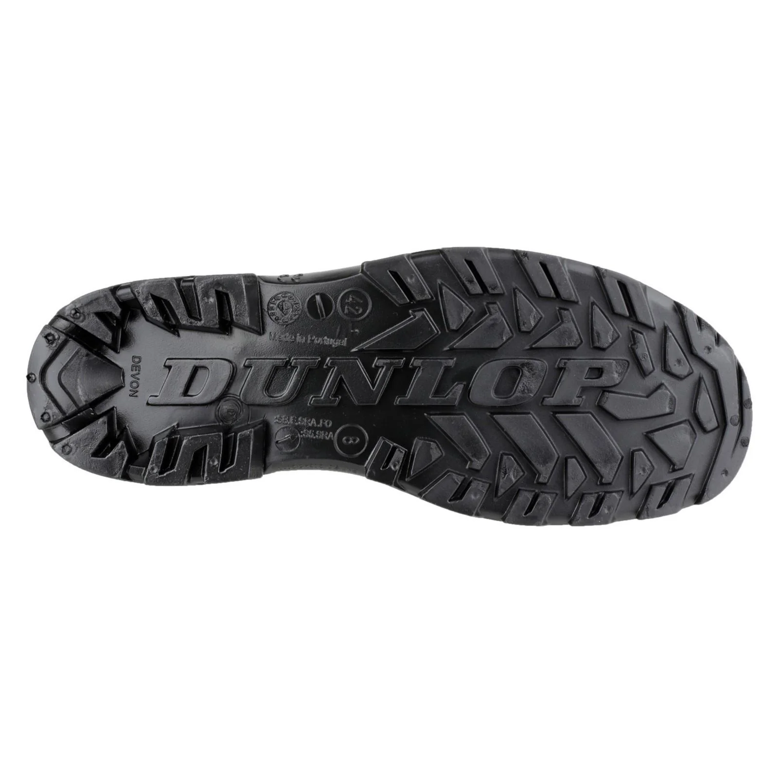 Dunlop Unisex Devon Full Safety Wellington Green/Black - Image 2