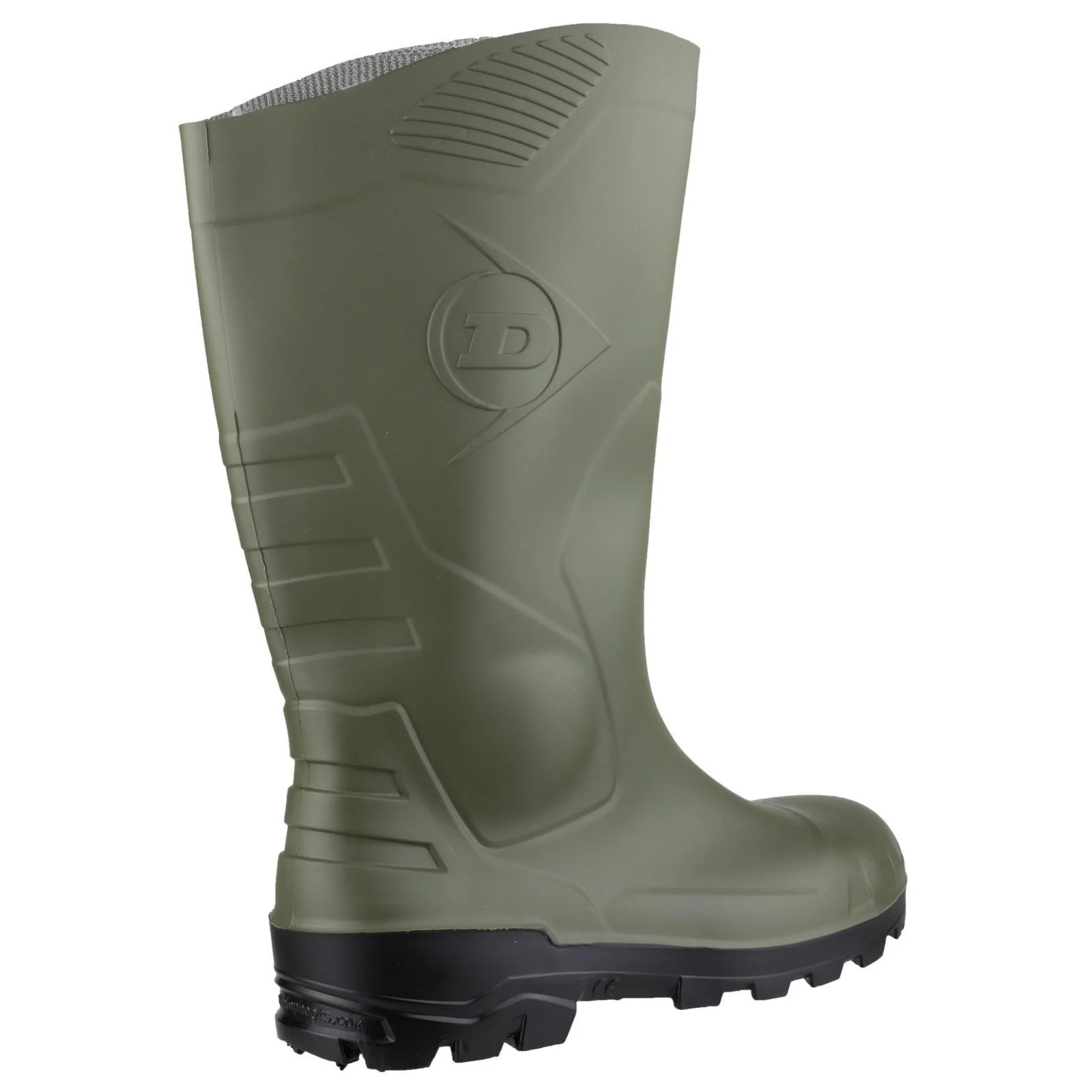 Dunlop Unisex Devon Full Safety Wellington Green/Black - Image 3