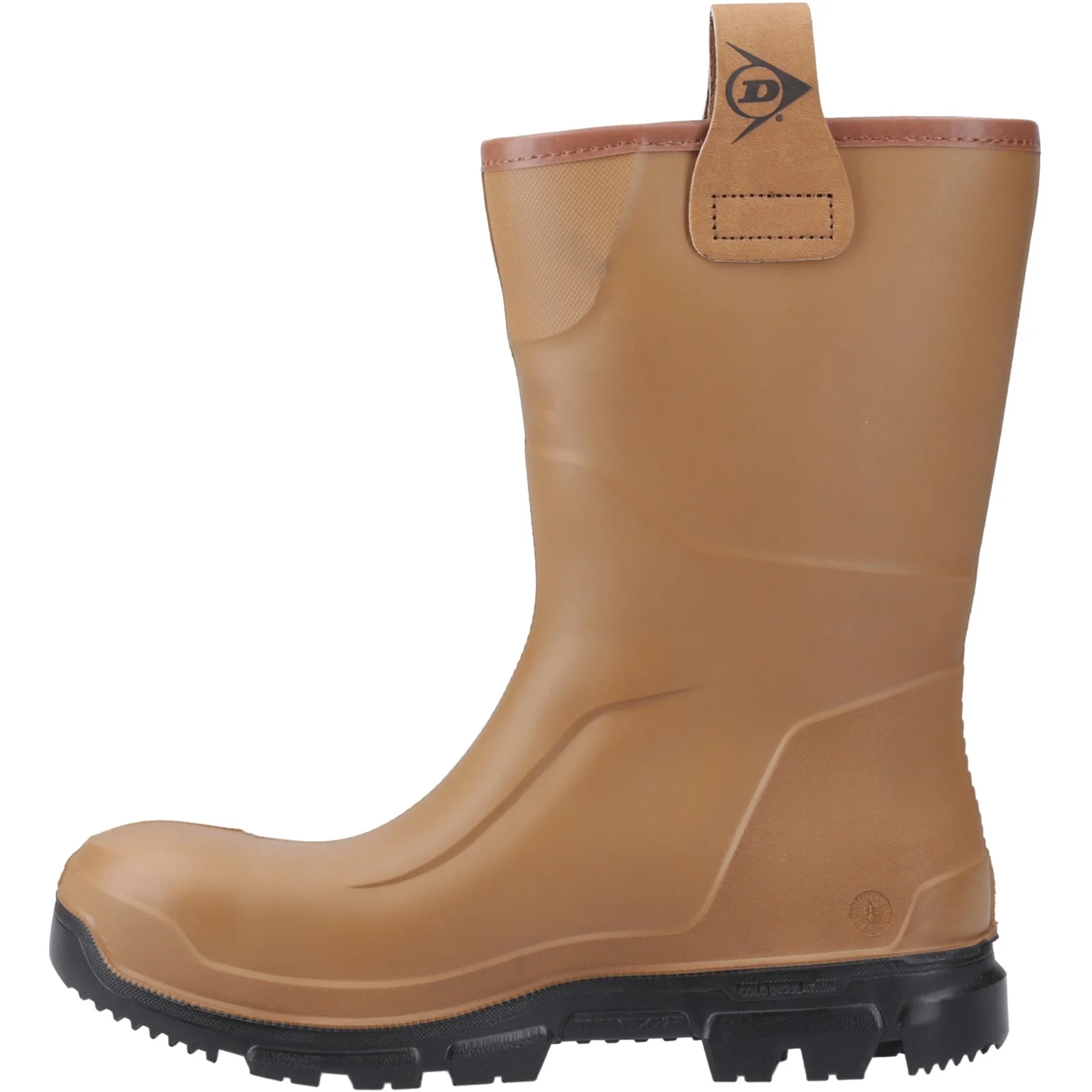 Dunlop Unisex Purofort RigPRO Full Safety Synthetic Fur lining Wellington Brown/Black - Image 2