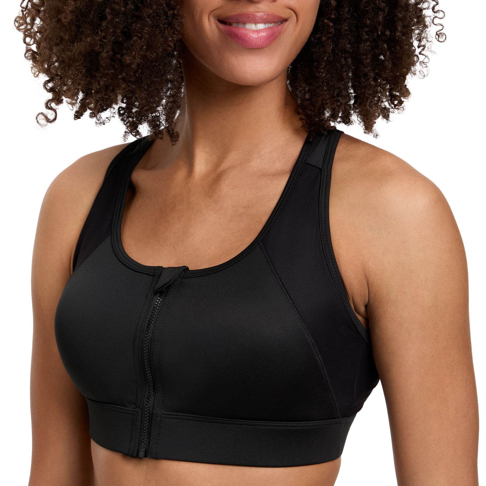 Energetics Kamila Zip Womens Racer-Back Sports Bra - Image 3