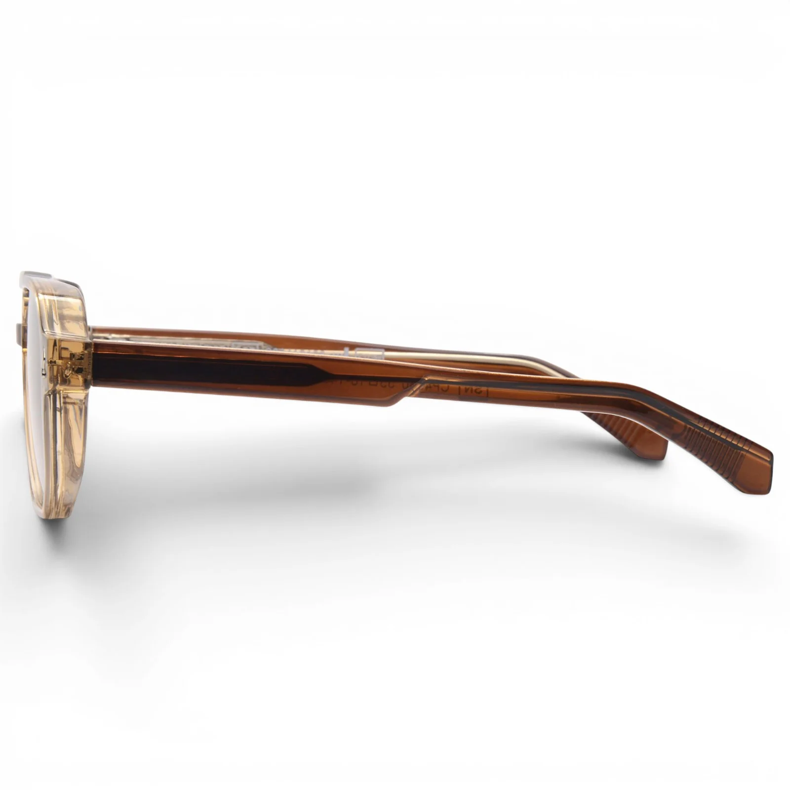 Euro Optics CP Frame Transparent Brown Polarised Sunglasses - Image 3