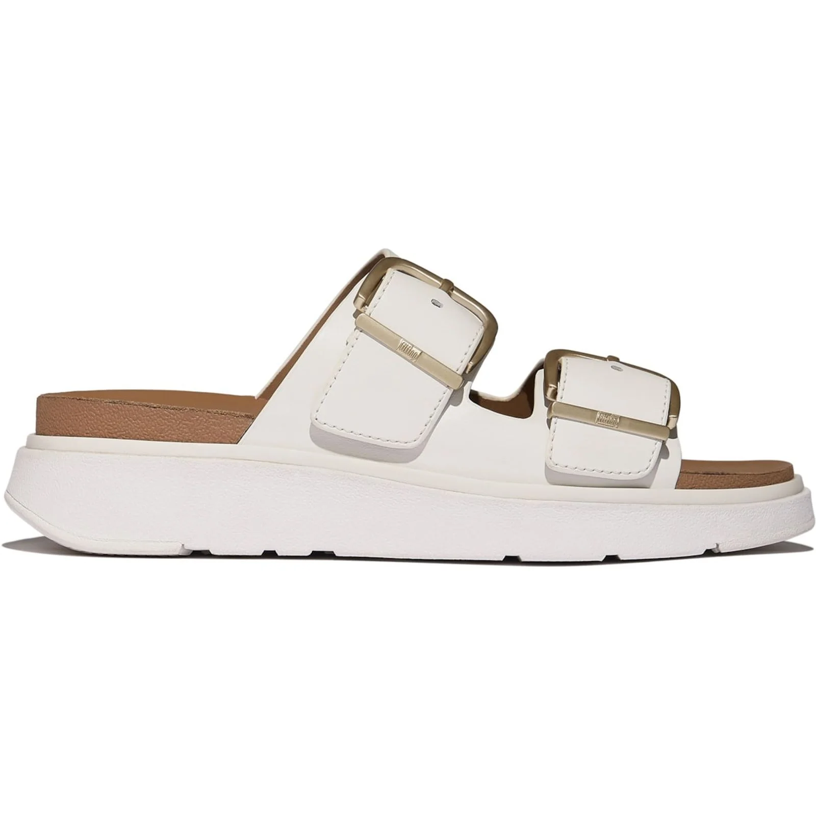 Fitflop Womens Gen-FF Two-Bar Slides Urban White
