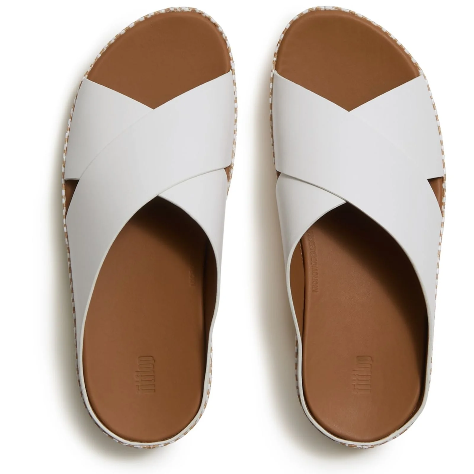 Fitflop Womens Lulu Lux Graphic-Weave Slides Urban White - Image 2