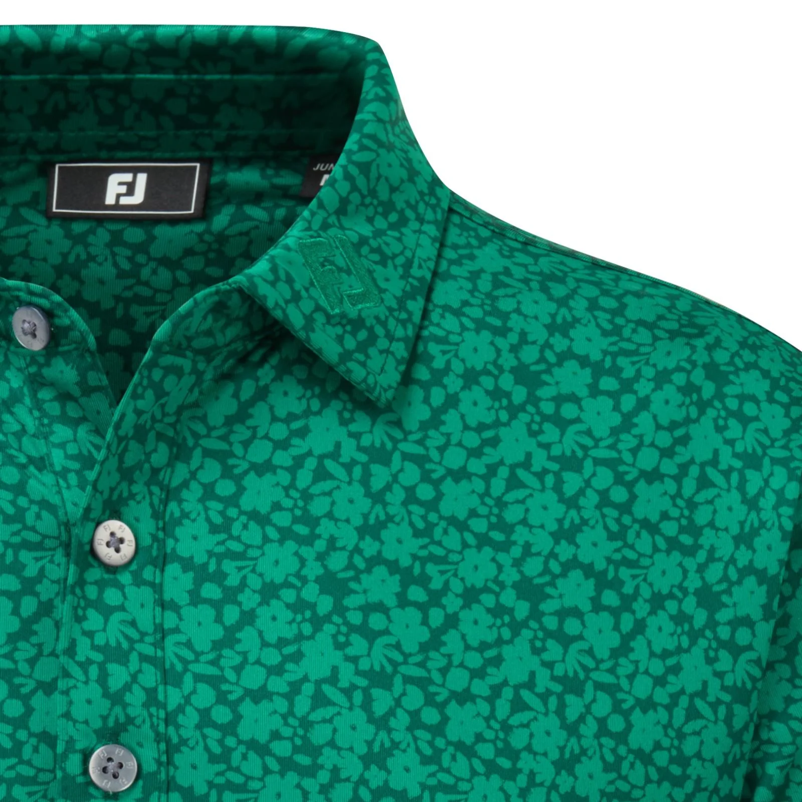Footjoy ProDry Stretch Painted Floral Lisle Kids Golf Polo Shirt - Image 3