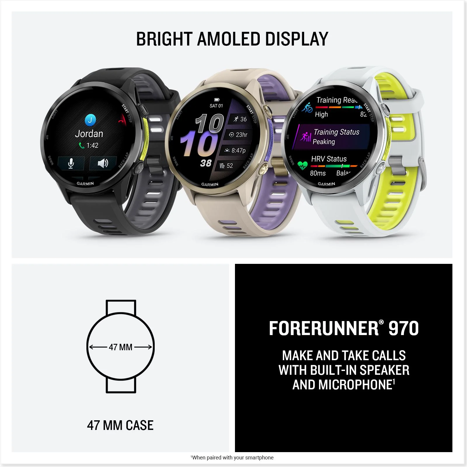 Garmin Forerunner® 970 Smartwatch - Black - Image 23