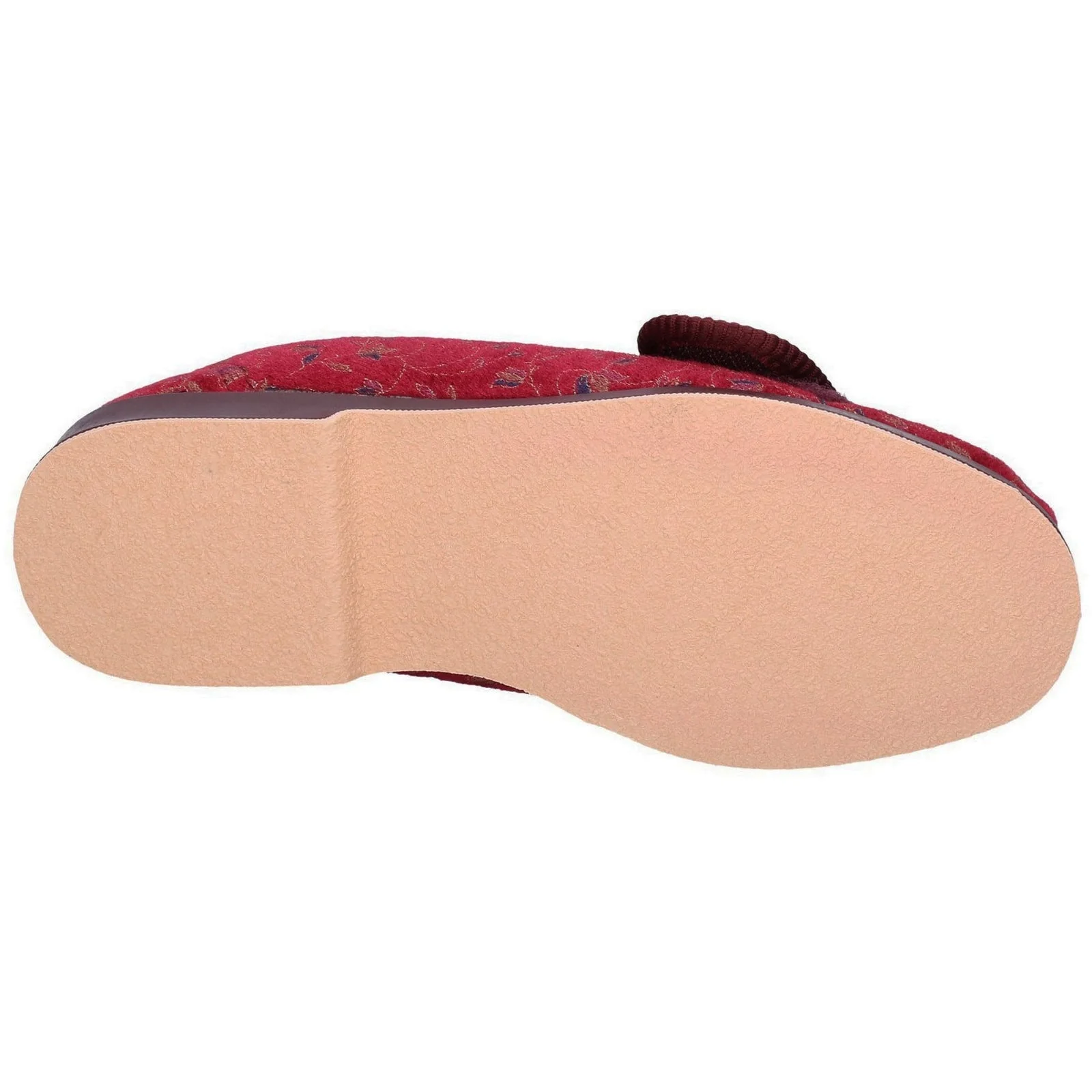 GBS Womens Nola Extra Wide Fit Ladies Slipper Wine - Image 2