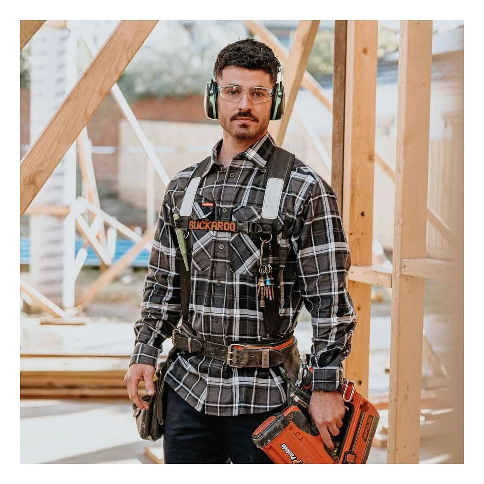 Hard Yakka Mens Core Flannel Shirt Charcoal - Image 5