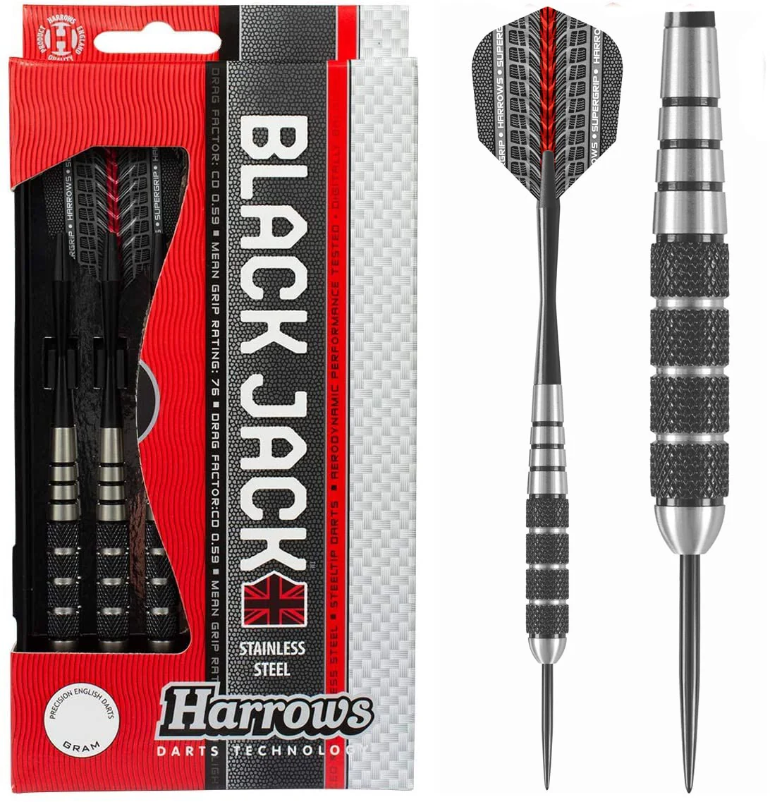 Harrows Black Jack Steeltip Dart - 24g