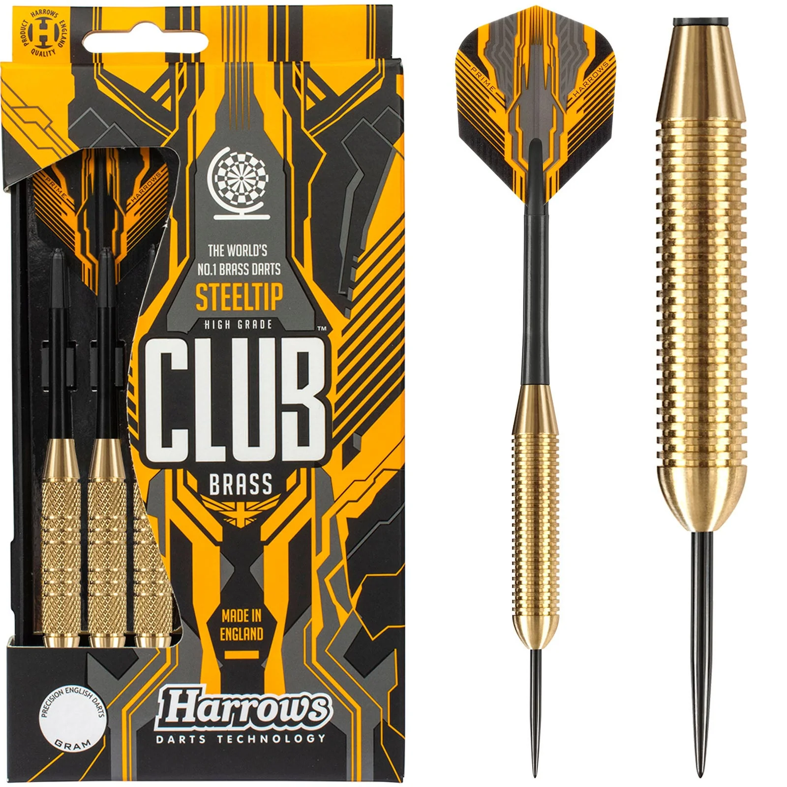 Harrows Club Brass Steeltip Darts - 22g