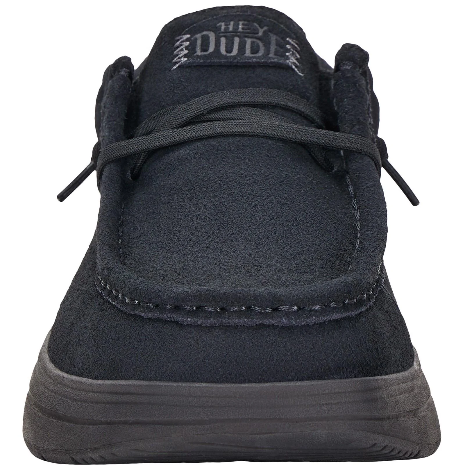 HEYDUDE Mens Wally X Suede Shoes Black - Image 5