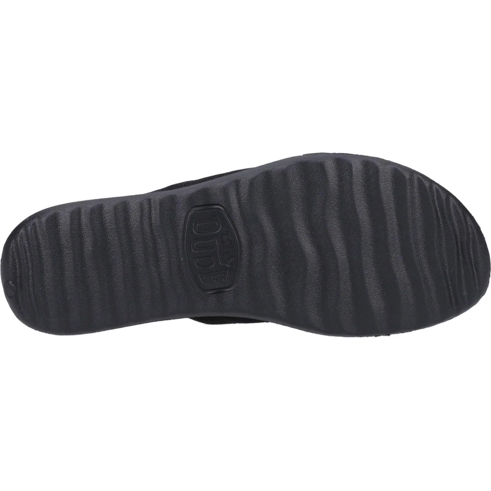 HEYDUDE Womens Christi Slide Distressed Sandal Black - Image 2