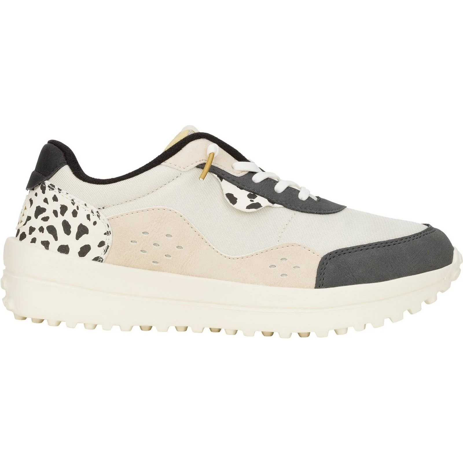 HEYDUDE Womens Hayden Shine Trainers Ivory/Multi