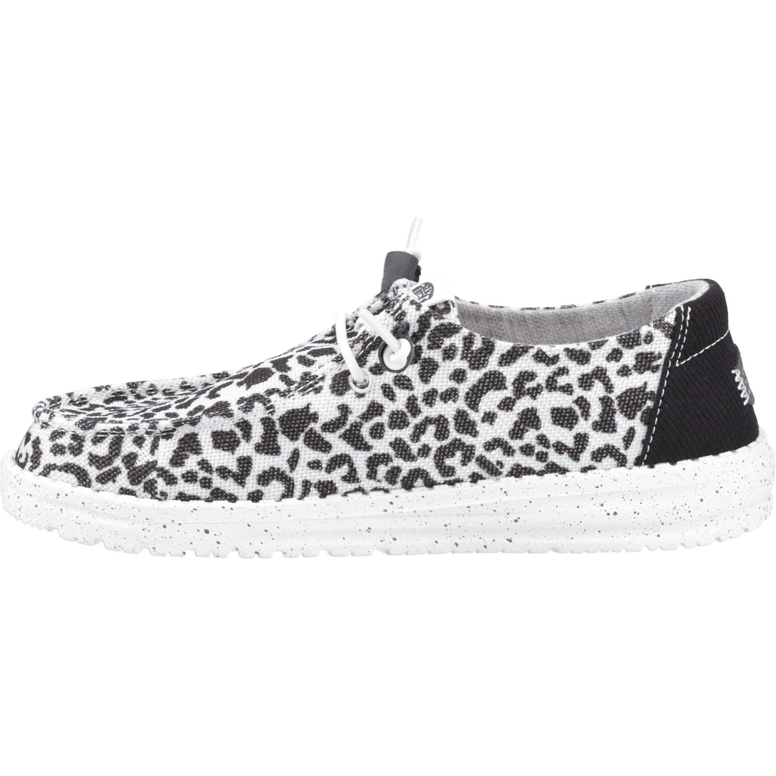 HEYDUDE Womens Wendy Leopard Shoe Black/Grey - Image 2