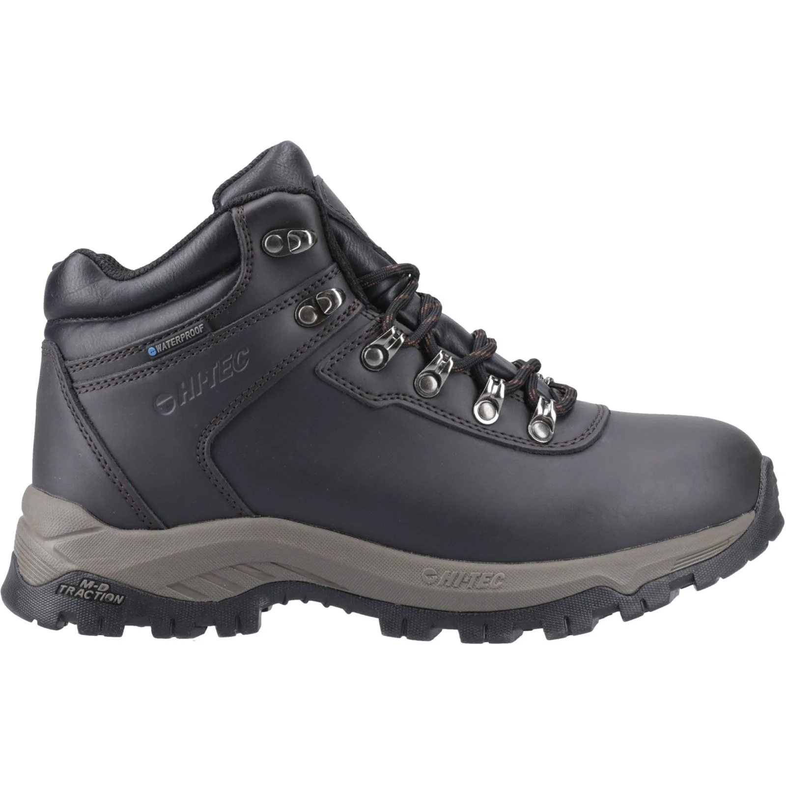 Hi-Tec Mens Eurotrek Lite Waterproof Walking Boots Dark Chocolate