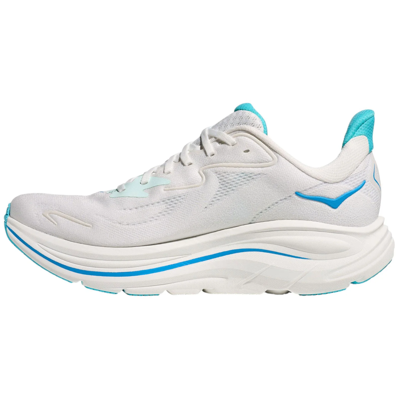 Hoka Clifton 10 Mens White/Sky - Image 2