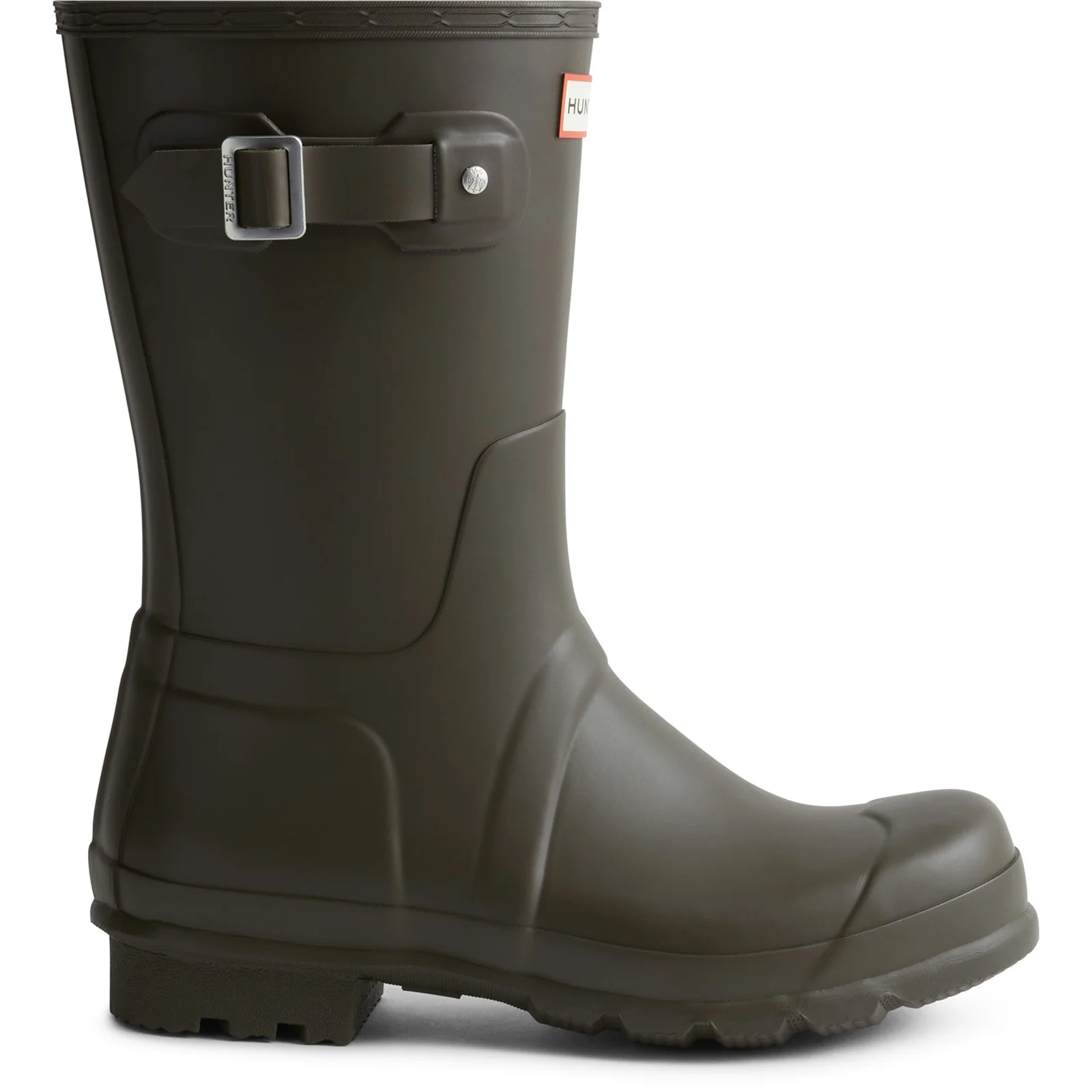 Hunter Mens Original Short Wellington Boots Chocolate Brown