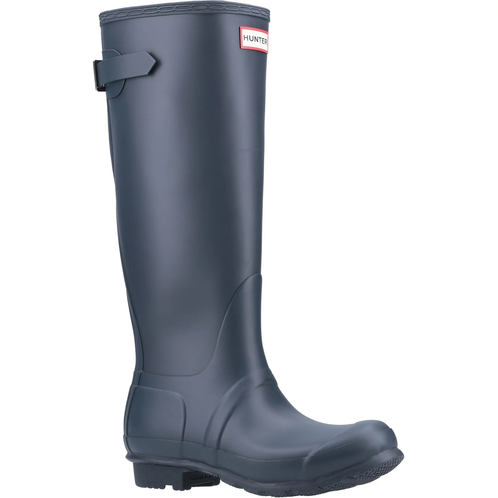 Hunter Womens Original Tall Back Adjustable Wellington Boots Navy - Image 4