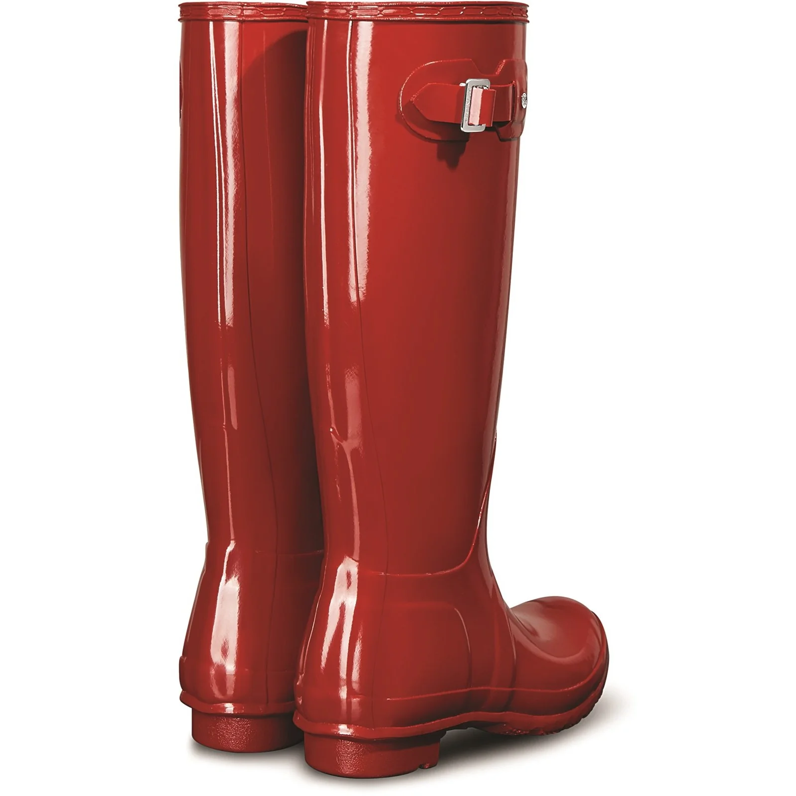 Hunter Womens Original Tall Gloss Wellington Boots Military Red - Image 4