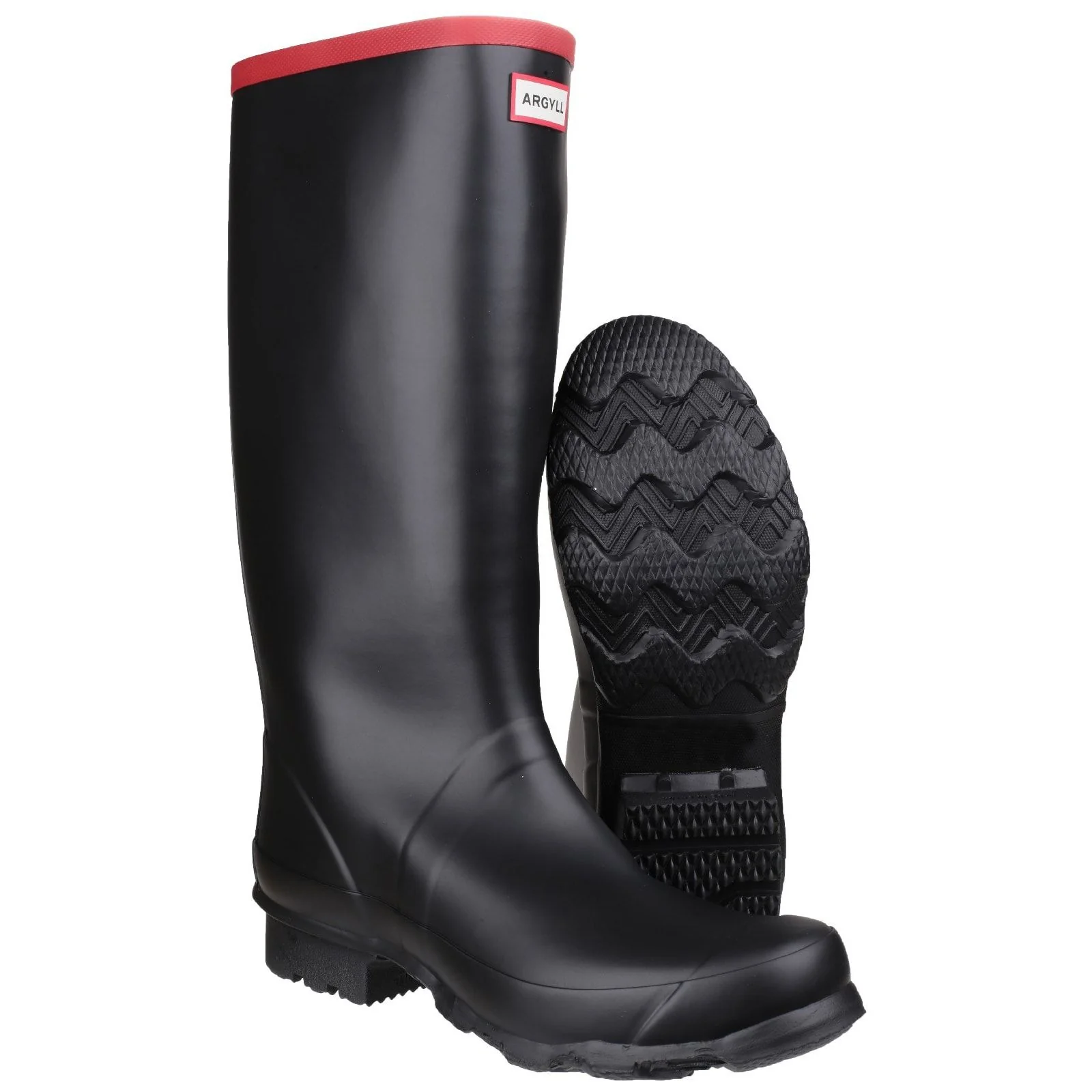 Hunter Unisex Argyll Full Knee Wellington Black - Image 4