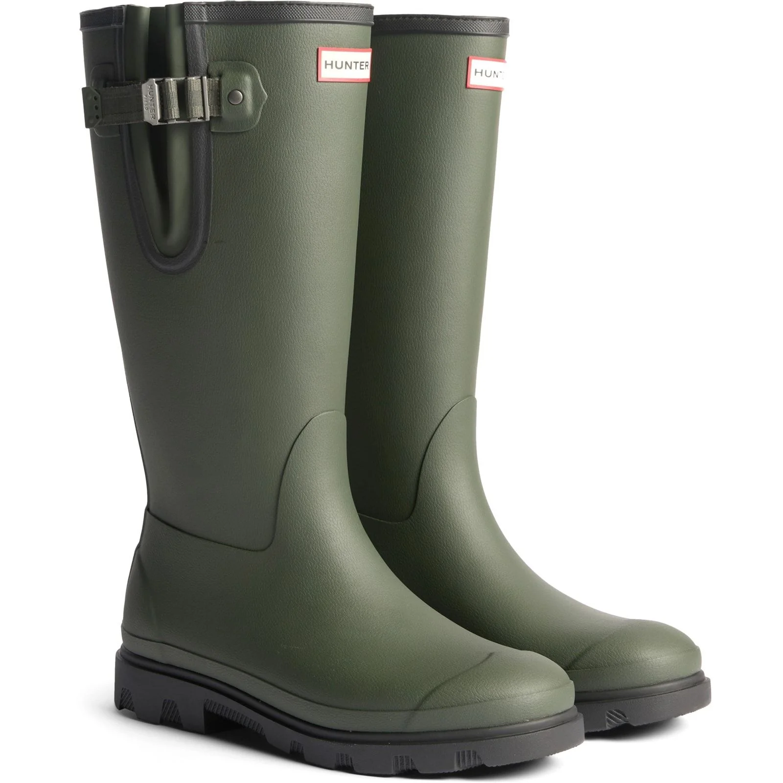 Hunter Womens Field Downpour Boot Dark Olive/Black - Image 4