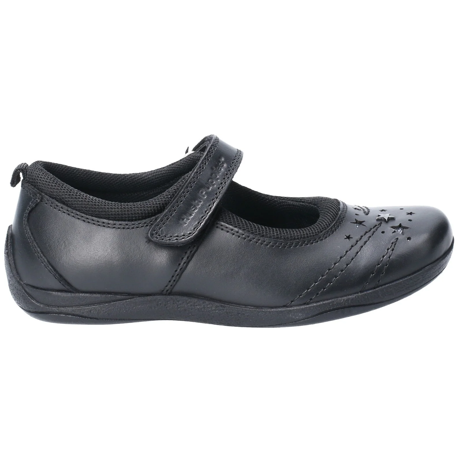 Hush Puppies Girls Amber Senior School Shoe Black