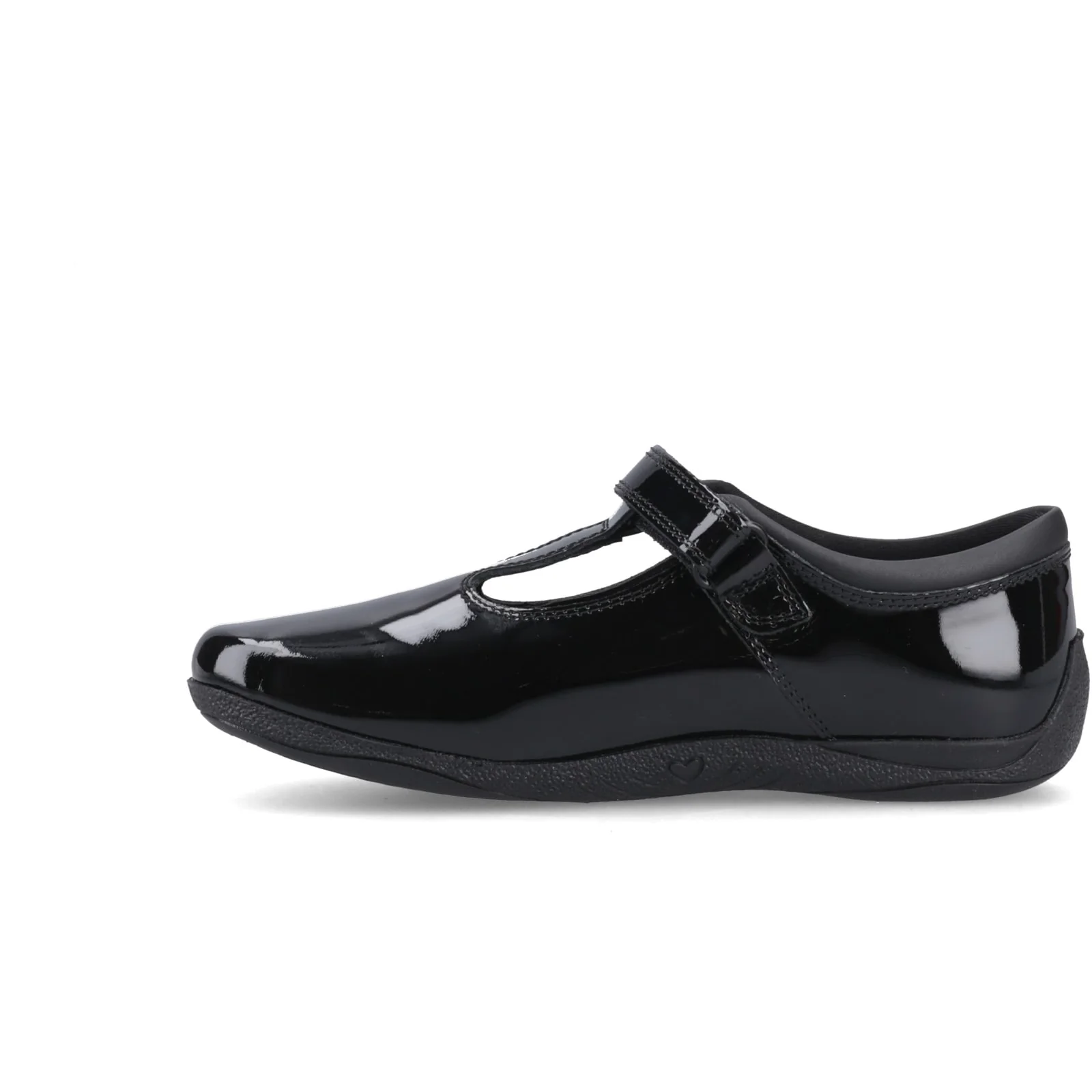 Hush Puppies Girls Caitlin T-Bar Patent Snr Black - Image 2