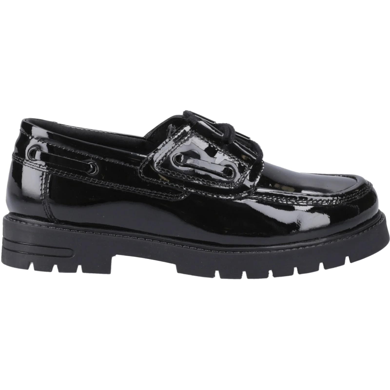 Hush Puppies Girls Lucy Patent Snr Black