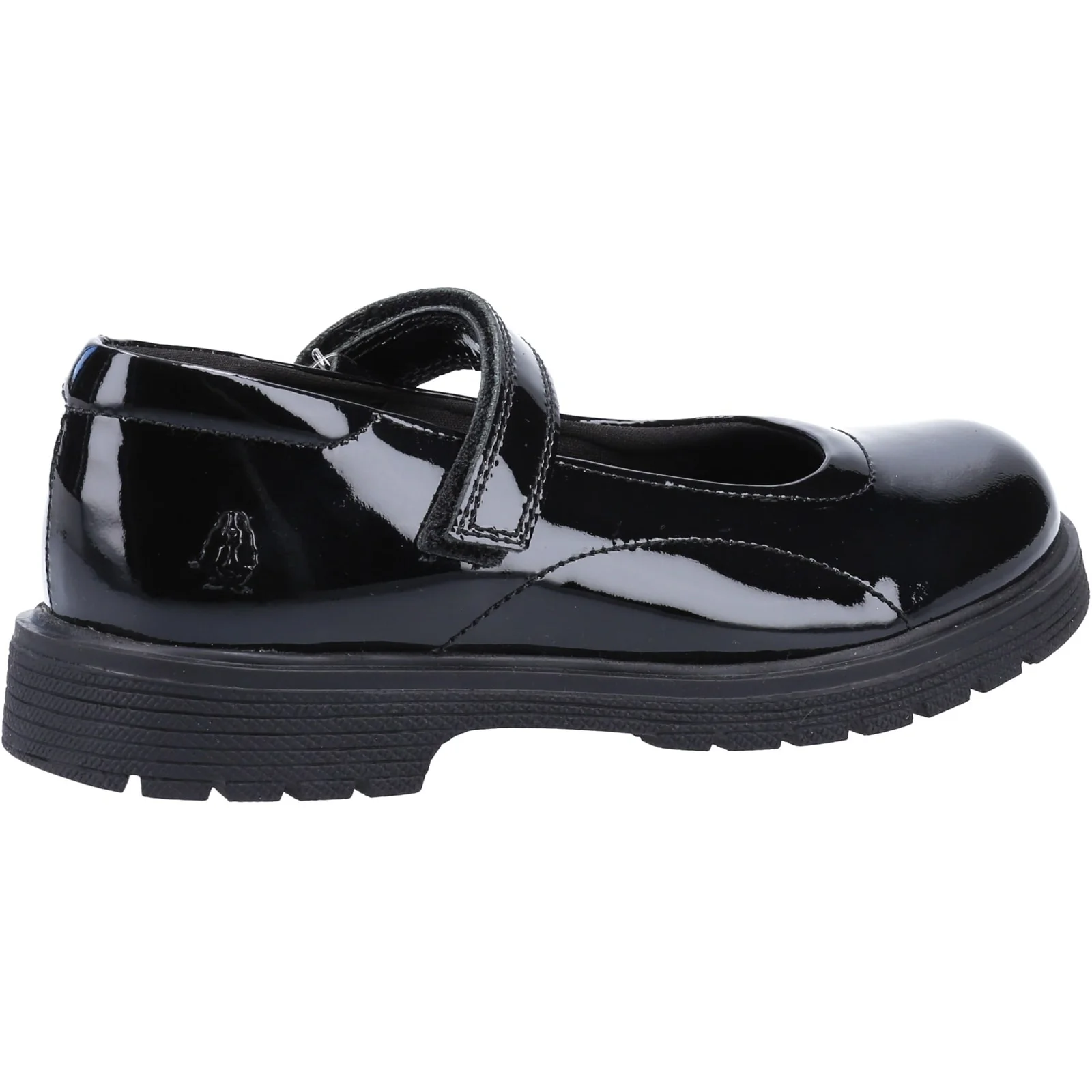 Hush Puppies Girls Tally Senior Patent School Shoe Patent Black - Image 3