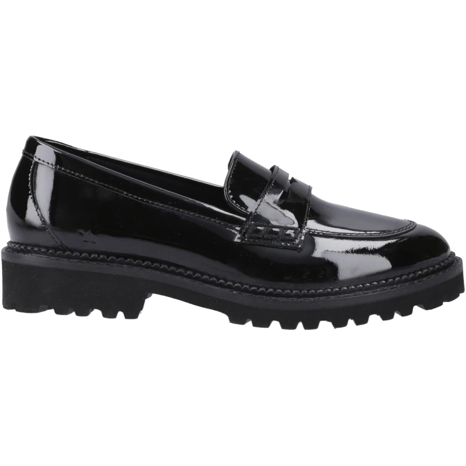 Hush Puppies Junior Girls Grazia Loafer Patent Jnr Black