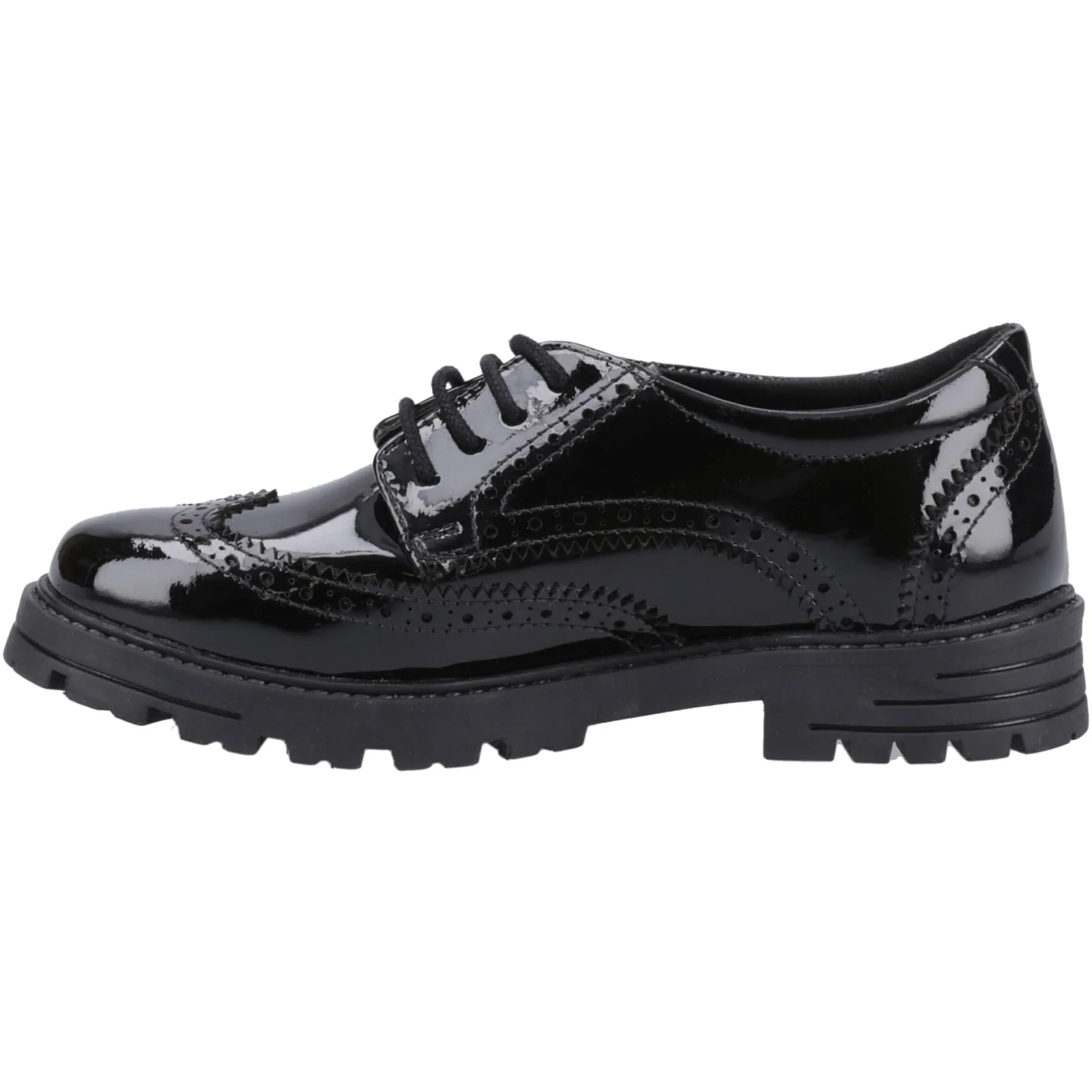Hush Puppies Junior Girls Maxine Patent Junior Shoe Black - Image 2