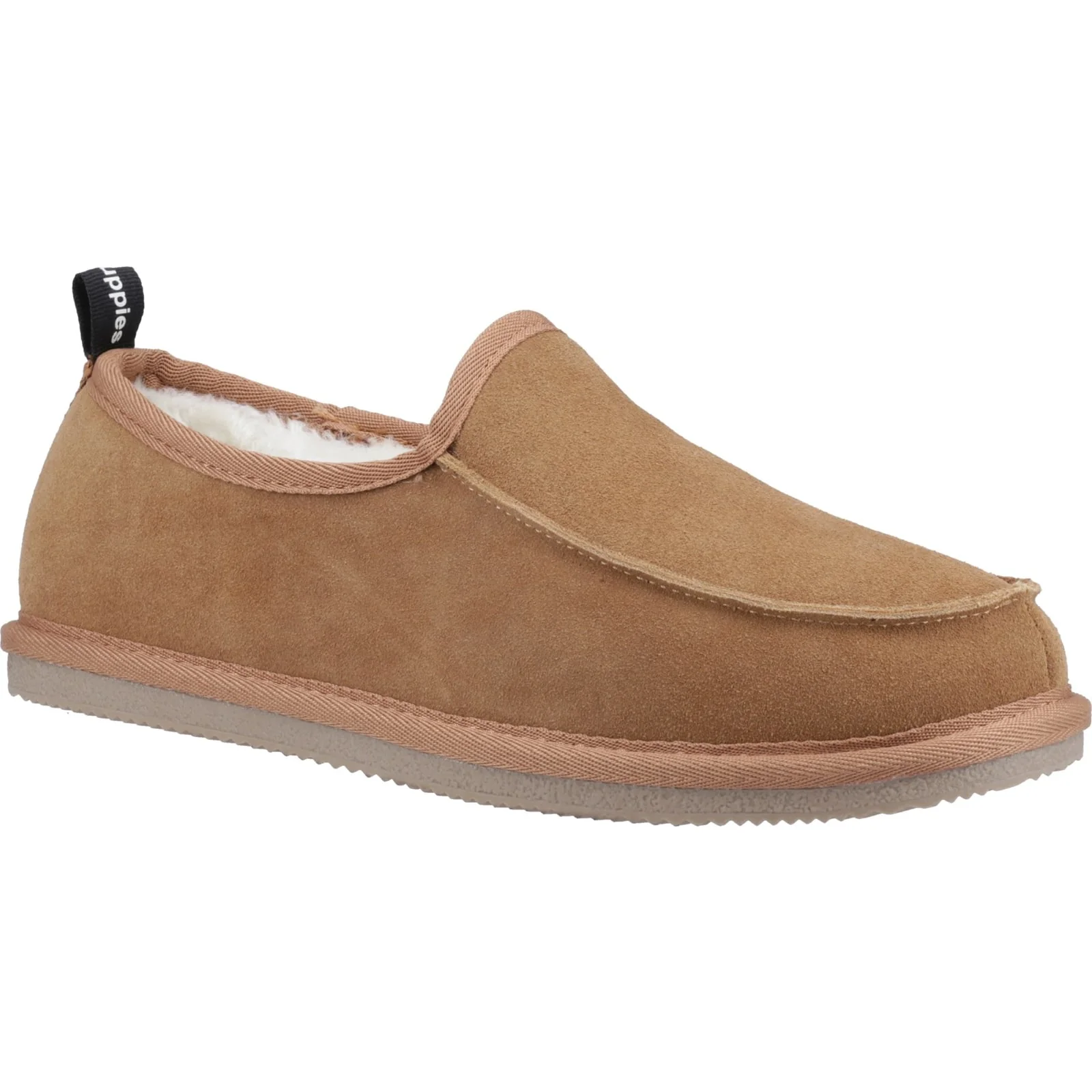 Hush Puppies Mens Charles Slippers Tan - Image 5