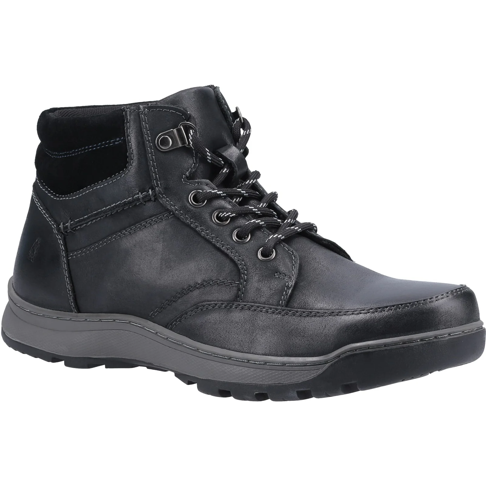 Hush Puppies Mens Grover Lace Boots Black - Image 4
