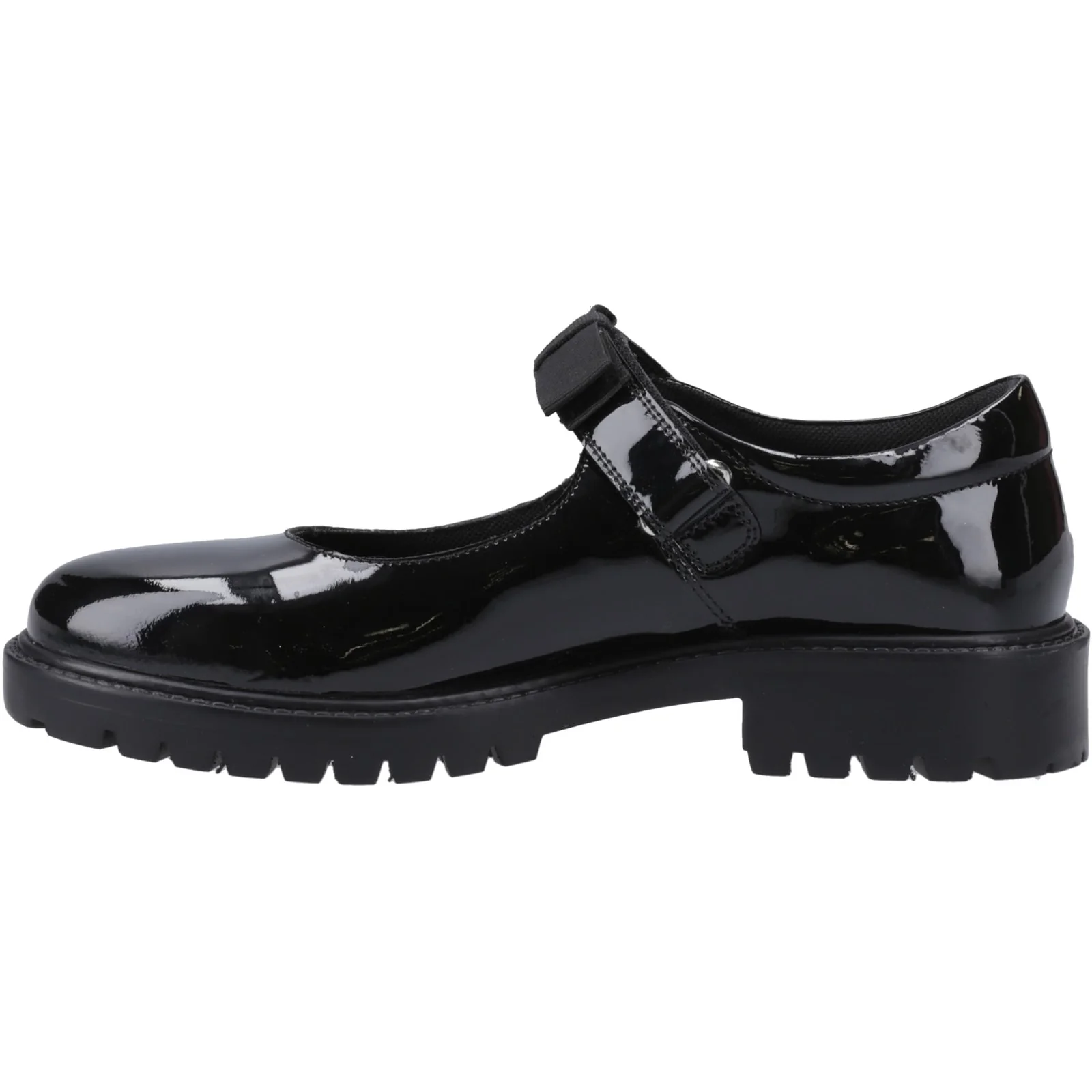 Hush Puppies Womens Astrid Bow Patent Snr Black - Image 2